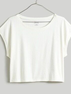 Madewell Women's Crewneck Boxy T-Shirt White XL